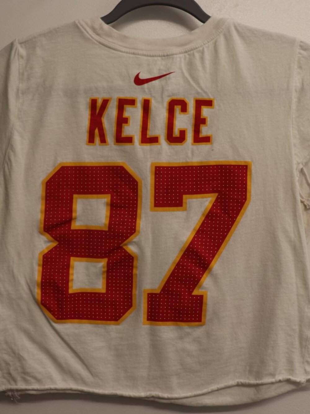 Nike Tee cropped Kansas City Chiefs Travis Kelce 87 T-Shirt Size S